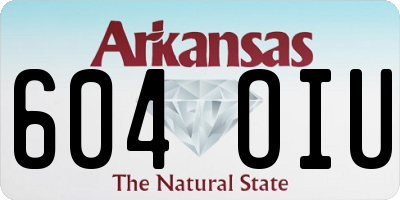AR license plate 604OIU