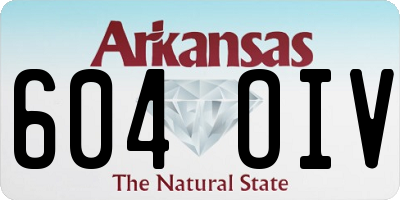 AR license plate 604OIV