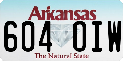 AR license plate 604OIW