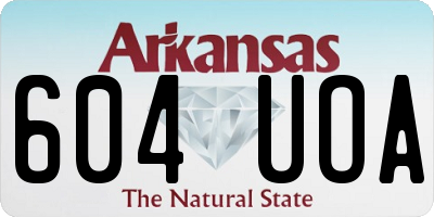 AR license plate 604UOA