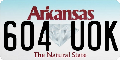 AR license plate 604UOK