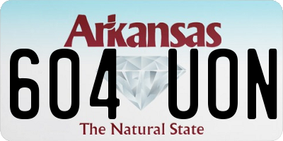 AR license plate 604UON
