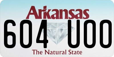 AR license plate 604UOO