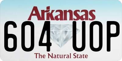 AR license plate 604UOP