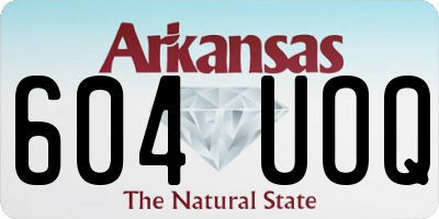 AR license plate 604UOQ