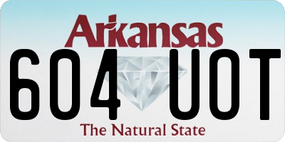 AR license plate 604UOT