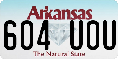AR license plate 604UOU