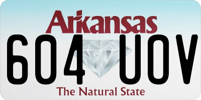AR license plate 604UOV