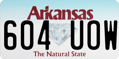 AR license plate 604UOW