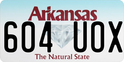 AR license plate 604UOX