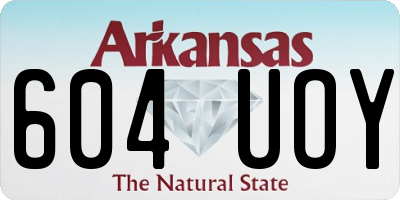 AR license plate 604UOY