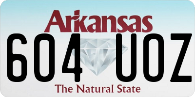 AR license plate 604UOZ