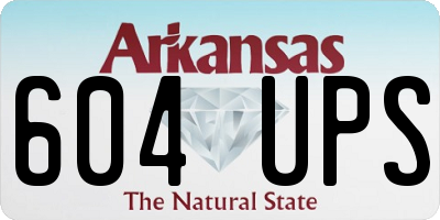 AR license plate 604UPS