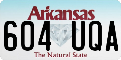 AR license plate 604UQA