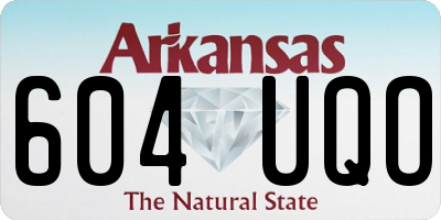 AR license plate 604UQO
