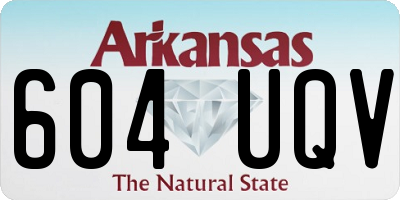 AR license plate 604UQV
