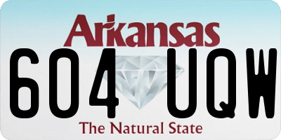 AR license plate 604UQW