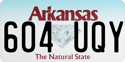 AR license plate 604UQY