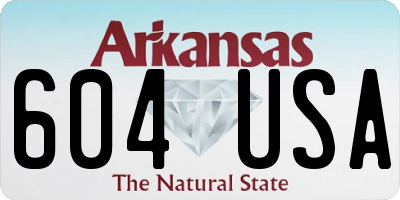 AR license plate 604USA