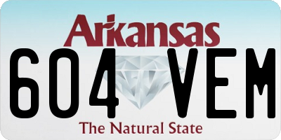 AR license plate 604VEM