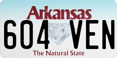 AR license plate 604VEN