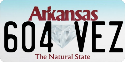 AR license plate 604VEZ