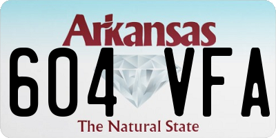 AR license plate 604VFA