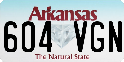 AR license plate 604VGN