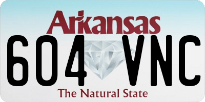 AR license plate 604VNC