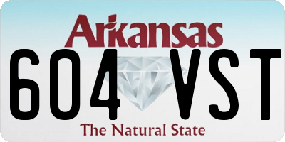 AR license plate 604VST