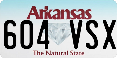 AR license plate 604VSX
