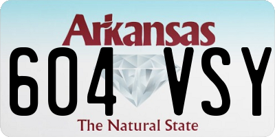 AR license plate 604VSY