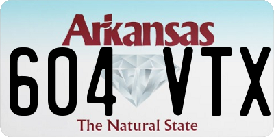 AR license plate 604VTX