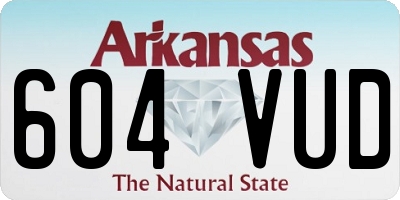AR license plate 604VUD