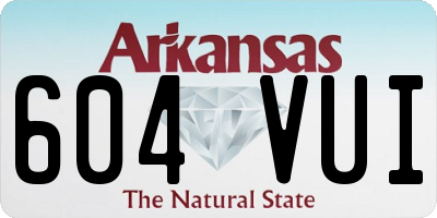 AR license plate 604VUI