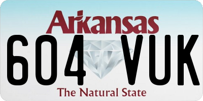 AR license plate 604VUK