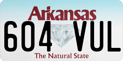 AR license plate 604VUL