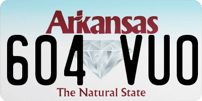 AR license plate 604VUO