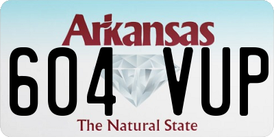 AR license plate 604VUP