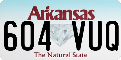 AR license plate 604VUQ