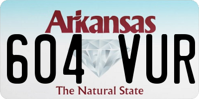 AR license plate 604VUR