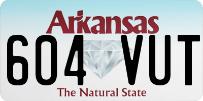 AR license plate 604VUT