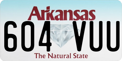 AR license plate 604VUU