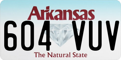 AR license plate 604VUV