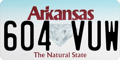 AR license plate 604VUW