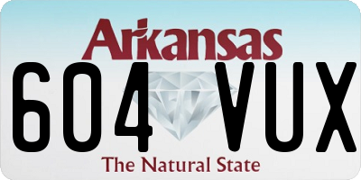 AR license plate 604VUX