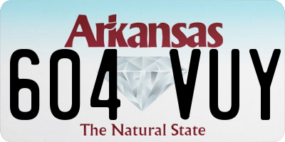 AR license plate 604VUY