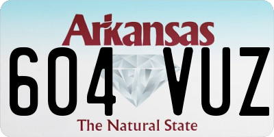 AR license plate 604VUZ