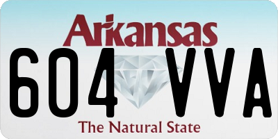 AR license plate 604VVA