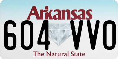 AR license plate 604VVO